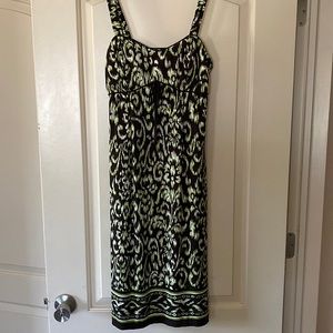 Dressbarn y2k vibes green, black, and white dress siz 8